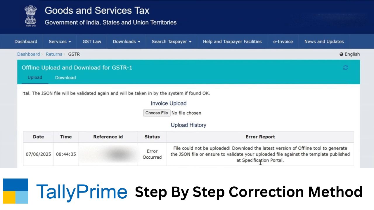GSTR-1 Error Correction step by step